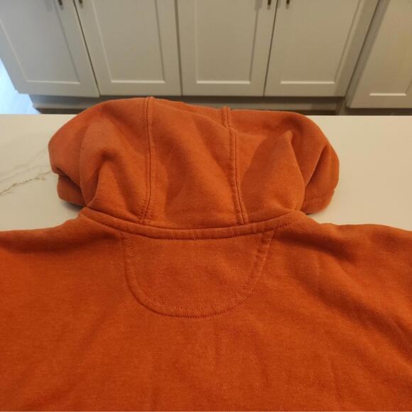 Carhartt Mens  Orange Hoodie Sweatshirt  Acid Wash  size Large - Picture 12 of 14